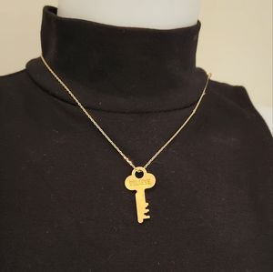 Believe dainty key necklace